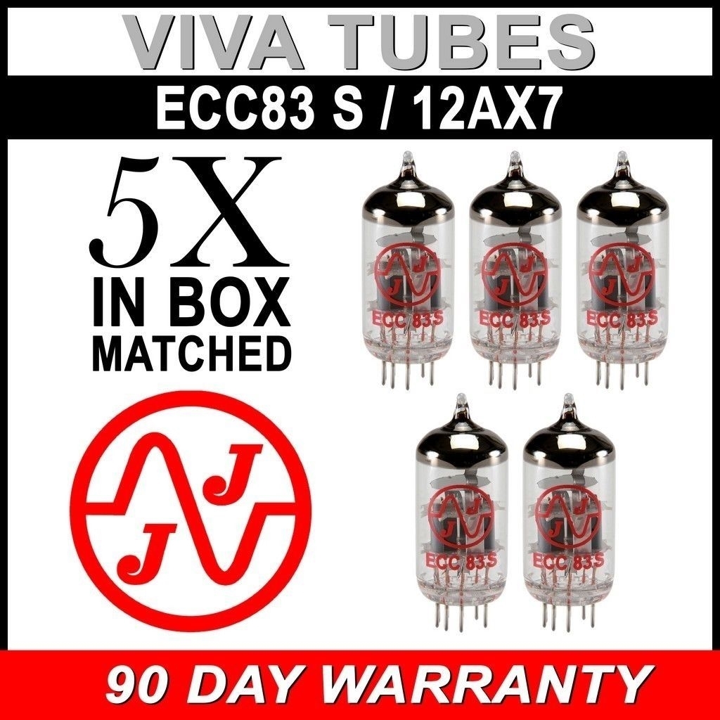 New Gain Matched Quintet (5) JJ Electronics Tesla 12AX7 ECC83-S Vacuum Tubes New Gain Matched Quintet (5) JJ Electronics Tesla 12AX7 ECC83-S Vacuum Tubes