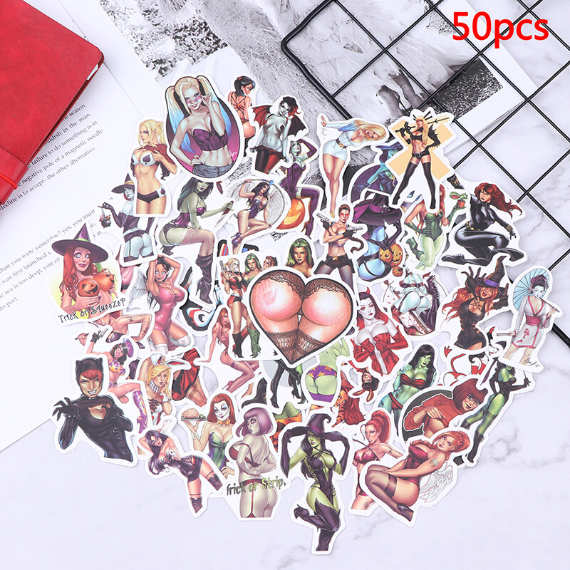 50Pcs/bag Pvc Waterproof Sexy beauty Girls Stickers For Skateboard Luggage De Y1 50Pcs/bag Pvc Waterproof Sexy beauty Girls Stickers For Skateboard Luggage De Y1