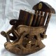 Home kitchen dining décor wooden tea coffee serving rocking chair shaped coaster Home kitchen dining décor wooden tea coffee serving rocking chair shaped coaster
