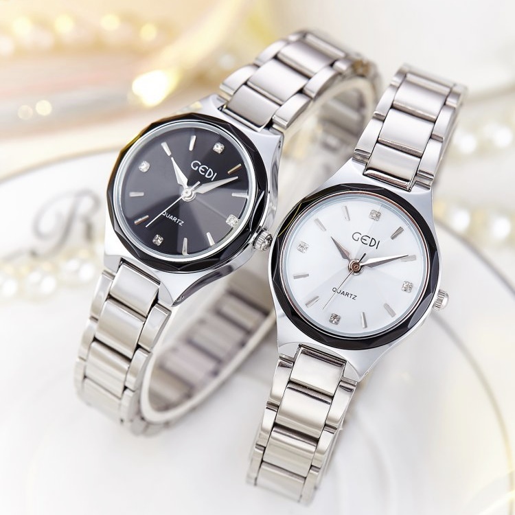 Waterproof Stylish Stainless Steel Black White Crystal Women’s Quartz Watches Waterproof Stylish Stainless Steel Black White Crystal Women’s Quartz Watches
