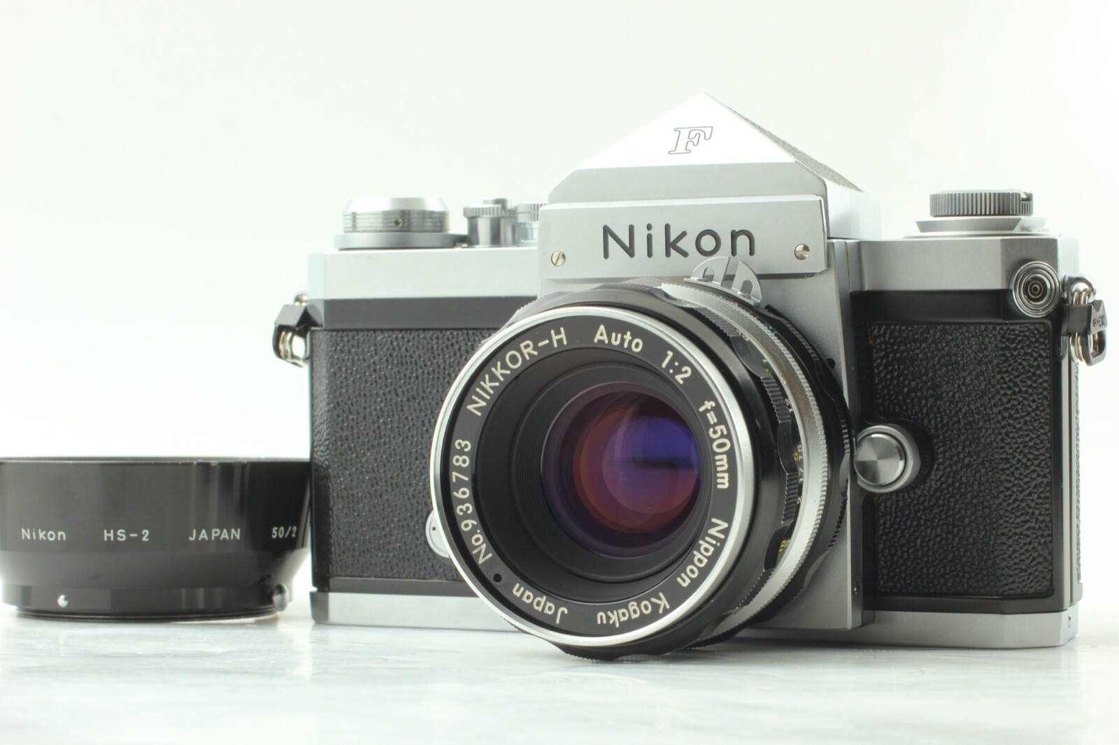 “Top Mint S/N 723xxxx” Nikon F Apollo Eye Level 35mm Camera Body + 50mm f2 JAPAN