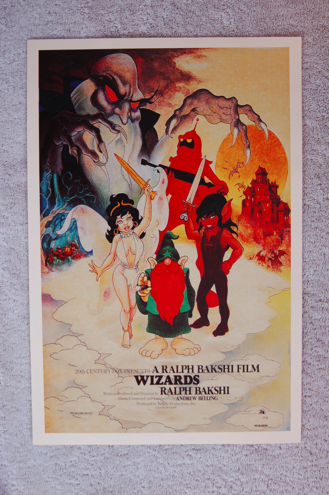 Wizards Lobby Card Movie Poster #2 70s Wizards Lobby Card Movie Poster #2 70s