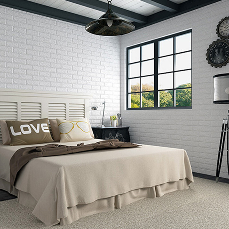 10pcs Large 3D Soft Tile Brick Wall Sticker Self-adhesive Waterproof Foam Panel 10pcs Large 3D Soft Tile Brick Wall Sticker Self-adhesive Waterproof Foam Panel