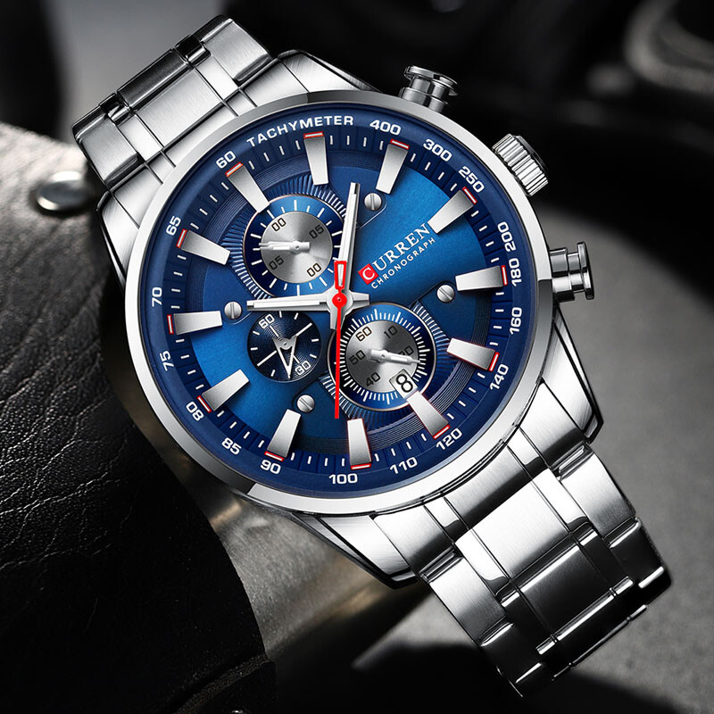 Luxury Watches Mens Chronograph Date Quartz Stainless Steel Waterproof Men Watch Luxury Watches Mens Chronograph Date Quartz Stainless Steel Waterproof Men Watch