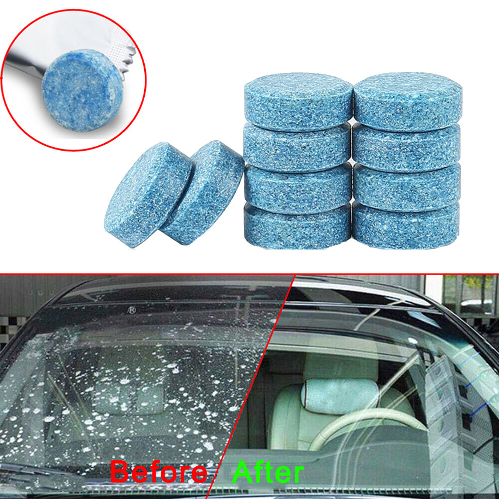 10x Car Accessories Auto Windshield Washer Cleaning Solid Effervescent Tablets 10x Car Accessories Auto Windshield Washer Cleaning Solid Effervescent Tablets