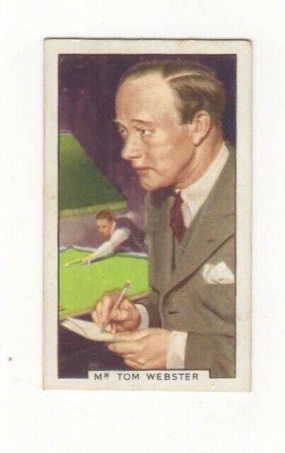 Billiards Sports Card. Tom Webster