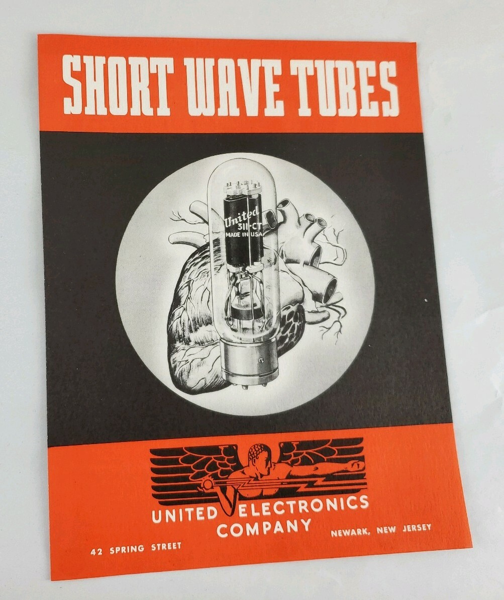 United Electronics Company Short Wave Tubes 6 pager Brochure Original