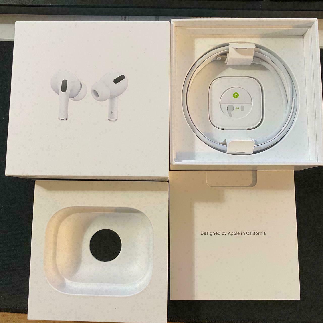 NEW BOX for Apple Airpods Pro, 2 sets Ear Tips , MANUAL+USB Lightning cable ONLY