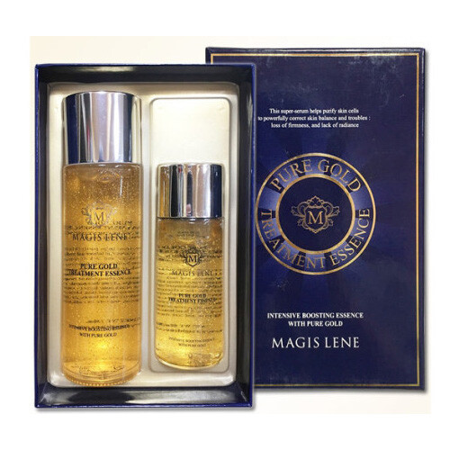 Magis Lene Pure Gold Treatment Essence 130ml + 80ml Intensive Boosting K-Beauty Magis Lene Pure Gold Treatment Essence 130ml + 80ml Intensive Boosting K-Beauty