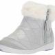Stride Rite Kids Chloe Girl’s Sparkle Suede Bootie Fashion, Silver, Size 7.0 Stride Rite Kids Chloe Girl’s Sparkle Suede Bootie Fashion, Silver, Size 7.0