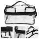 Large Makeup Bag Transparent Cosmetic Storage Zipper Pouch for Home Travel Large Makeup Bag Transparent Cosmetic Storage Zipper Pouch for Home Travel