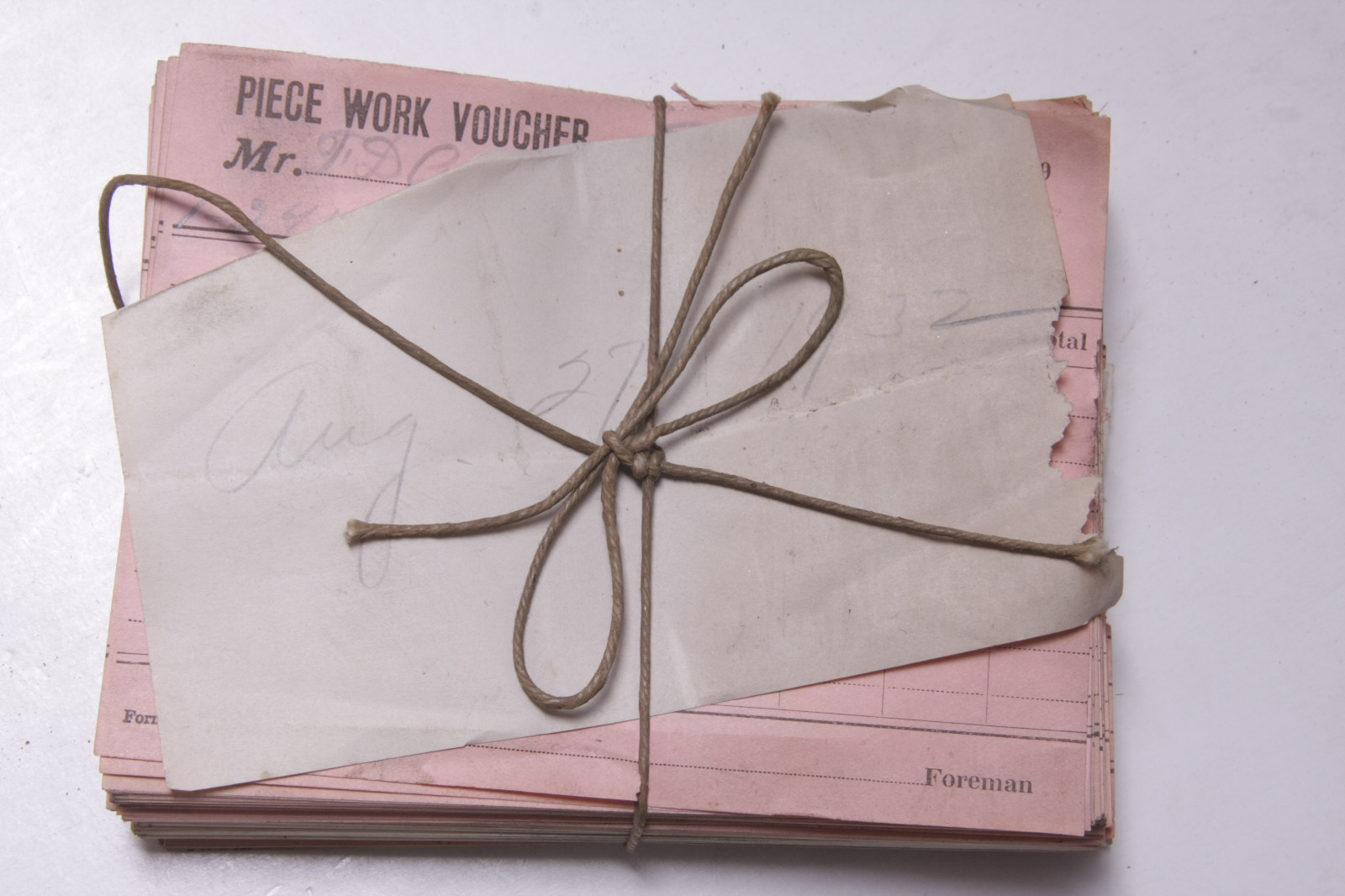 Aug 27 1932 Lamson Goodnow Piece Work Voucher Maunfacturing Pay Ephemera E39F Aug 27 1932 Lamson Goodnow Piece Work Voucher Maunfacturing Pay Ephemera E39F