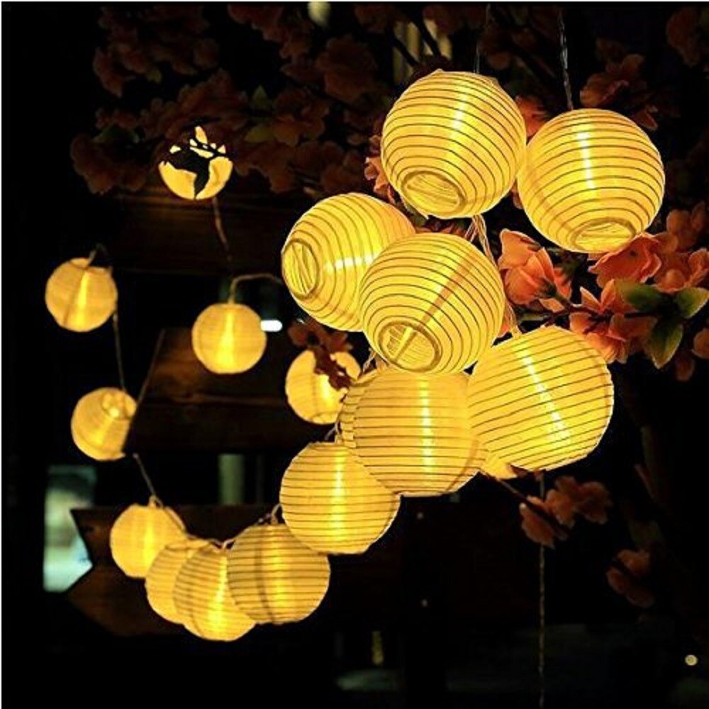LED Solar Powered Lantern Fairy String Lights Garden Terrace Outdoor Party LED Solar Powered Lantern Fairy String Lights Garden Terrace Outdoor Party