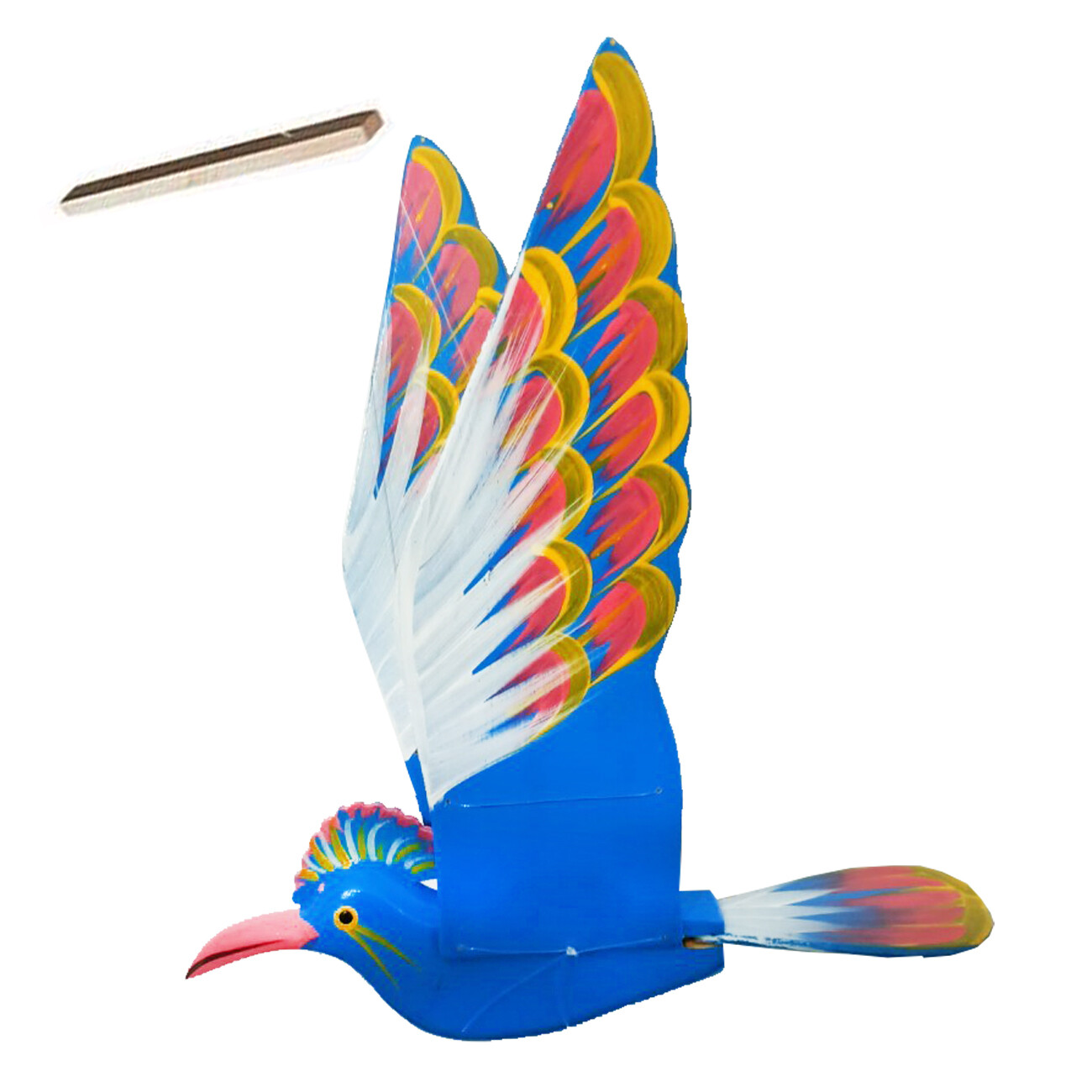 Blue Bird Wooden Mobile Handmade Painting Flying Hanging Decor Porch Garden Blue Bird Wooden Mobile Handmade Painting Flying Hanging Decor Porch Garden