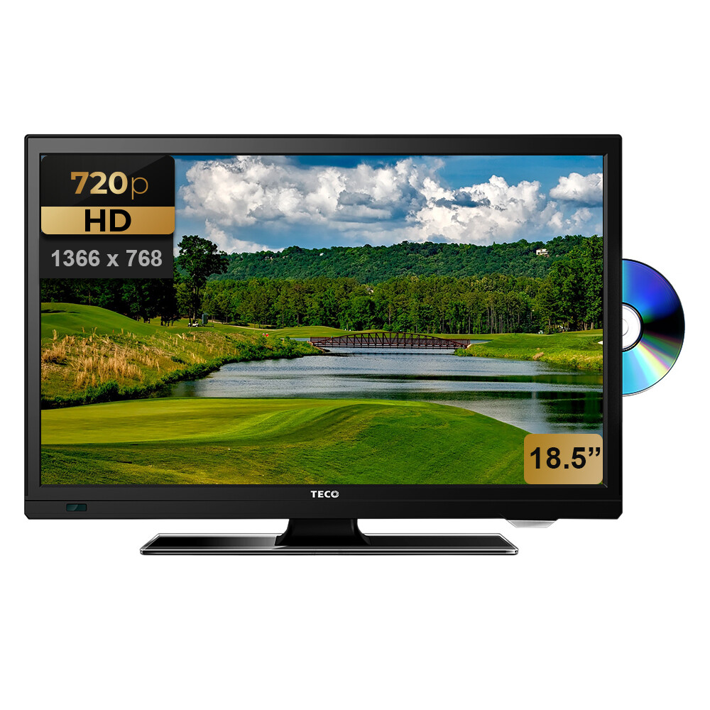 TECO 18.5″ LED HD TV DVD COMBO REGION FREE DC 12V BOAT CARAVAN FREE CAR PLUG