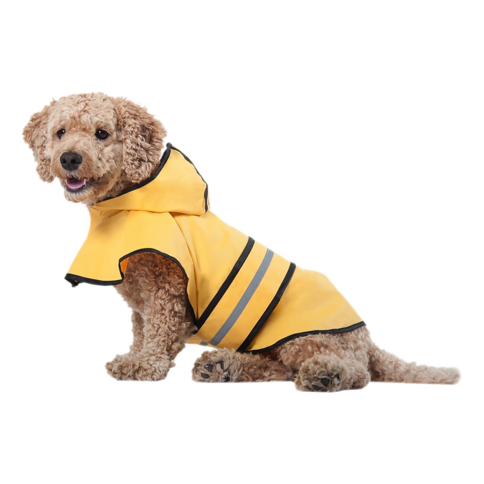 Ethical Fashion Pet Rainy Days Slicker | Yellow Large Raincoat for Dogs – 6 Pack