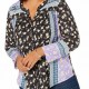 Style & Co. Women’s Knit Top Black Size 1X Plus Floral Patch Roll-Tab #075 Style & Co. Women’s Knit Top Black Size 1X Plus Floral Patch Roll-Tab #075