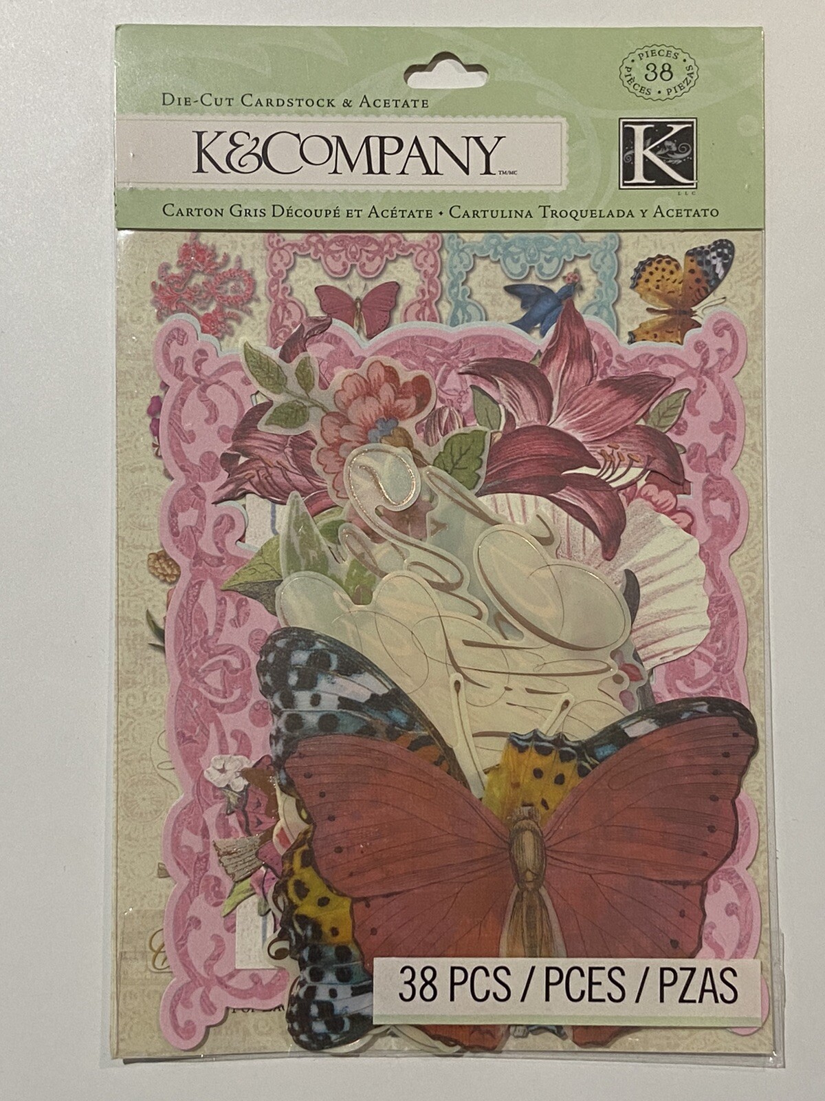 K & Company’s MERRYWEATHER DIE-CUT CARDSTOCK & ACETATE- 1 pack- 38 pieces K & Company’s MERRYWEATHER DIE-CUT CARDSTOCK & ACETATE- 1 pack- 38 pieces