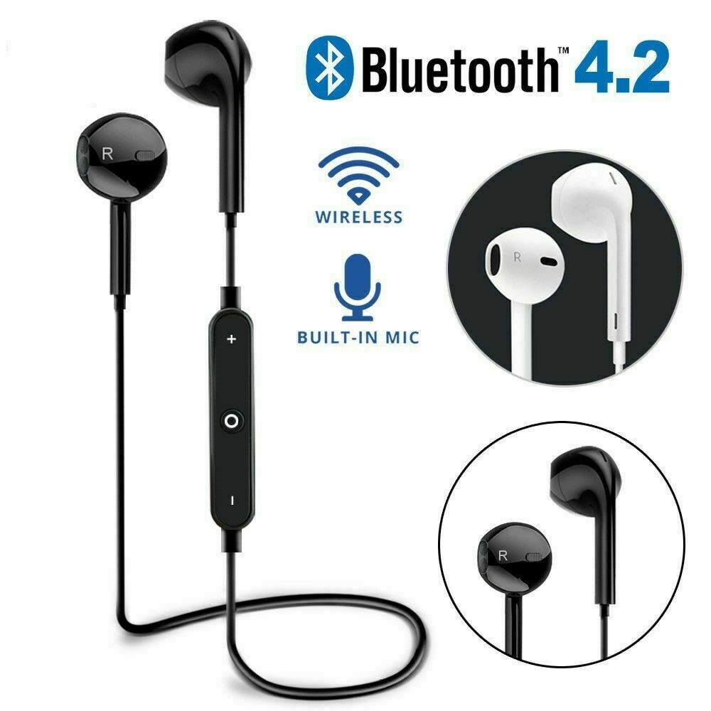 Sports Wireless Earphones Bluetooth Headset Stereo Earpiece Headphones With Mic