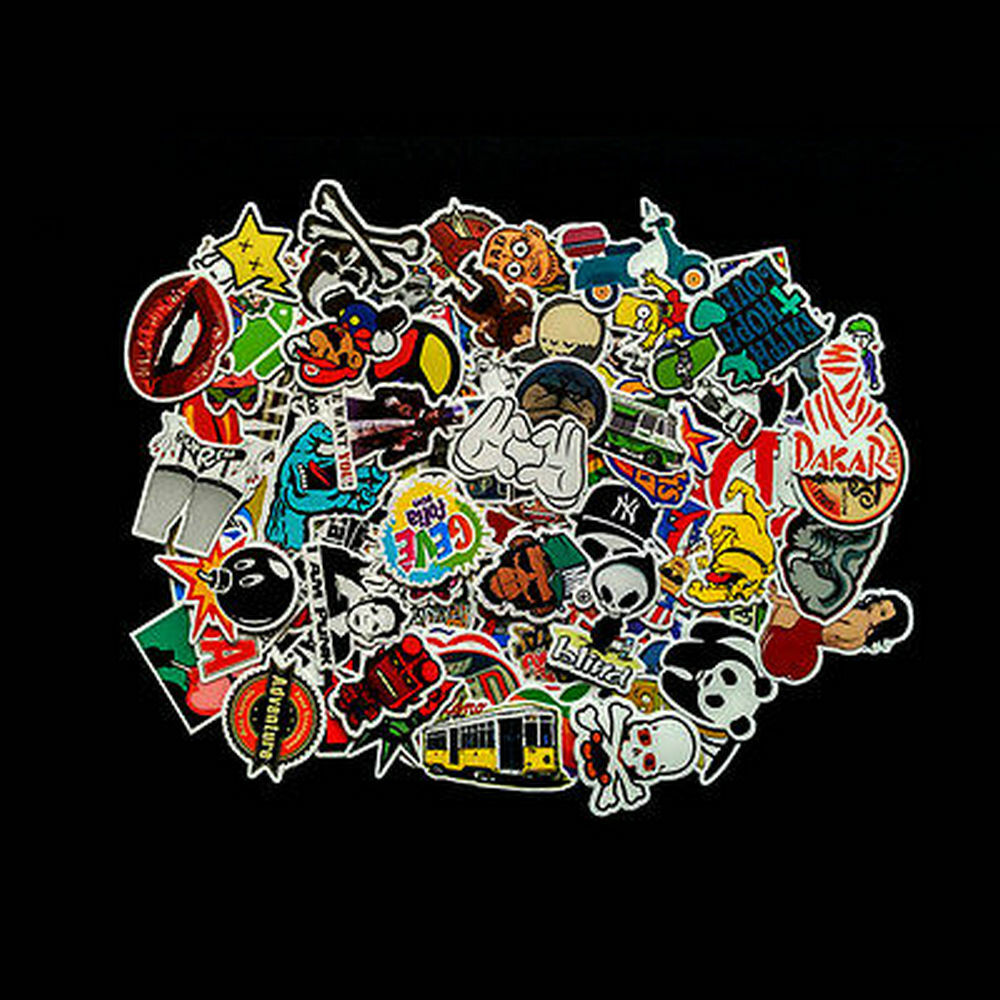 100Pcs/Lot Random Vinyl Decals Laptop Skateboard Stickers Luggage Sticker Decals 100Pcs/Lot Random Vinyl Decals Laptop Skateboard Stickers Luggage Sticker Decals