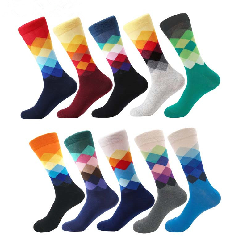 Fashion Mens Cotton Socks Warm Funny Colorful Argyle Diamond Dress Socks 9-12 Fashion Mens Cotton Socks Warm Funny Colorful Argyle Diamond Dress Socks 9-12