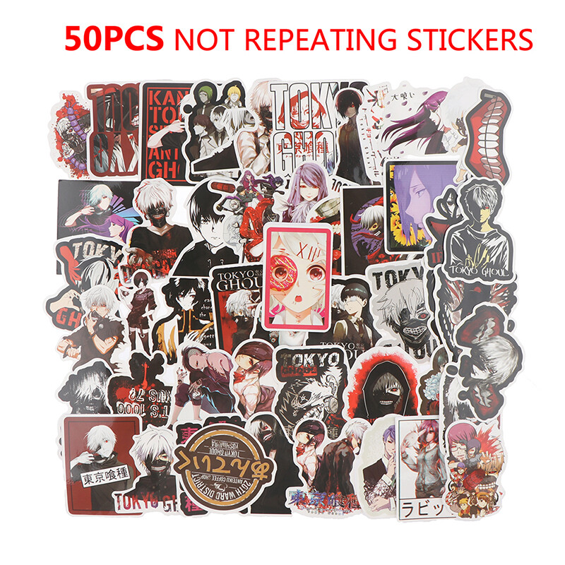 50Pcs Tokyo Ghoul Anime Stickers Waterproof Not Repeating Skateboard Y1 50Pcs Tokyo Ghoul Anime Stickers Waterproof Not Repeating Skateboard Y1