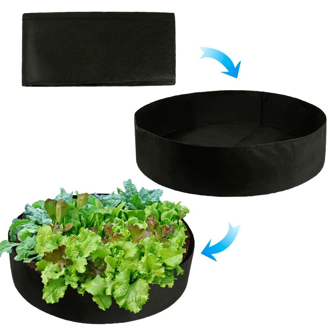 Raised Fabric Garden Bed Planter Flower Grow Bag Elevated Outdoor Planting Bags