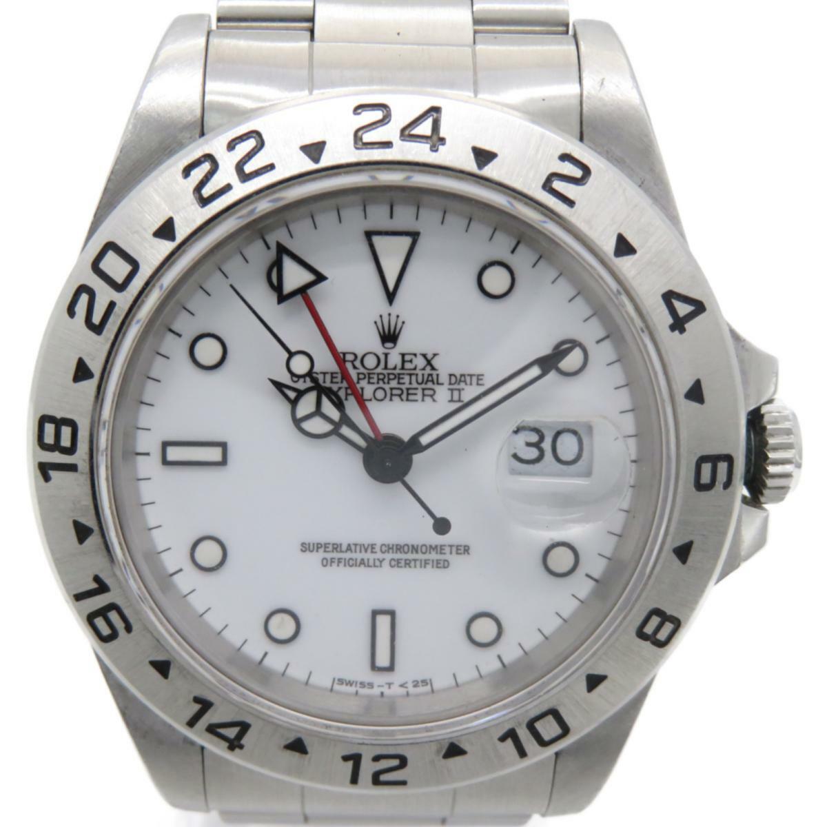 Rolex ExplorerⅡAuto Watch 16570 Stainless Steel White 3697