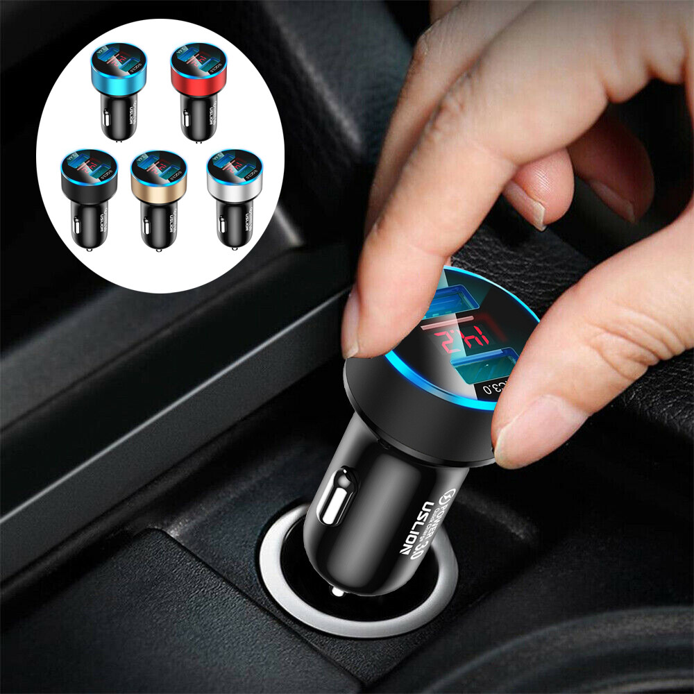 1pcs USLION USB Car Truck Charger QC 3.0 Fast Charging LED Adapter Accessories 1pcs USLION USB Car Truck Charger QC 3.0 Fast Charging LED Adapter Accessories