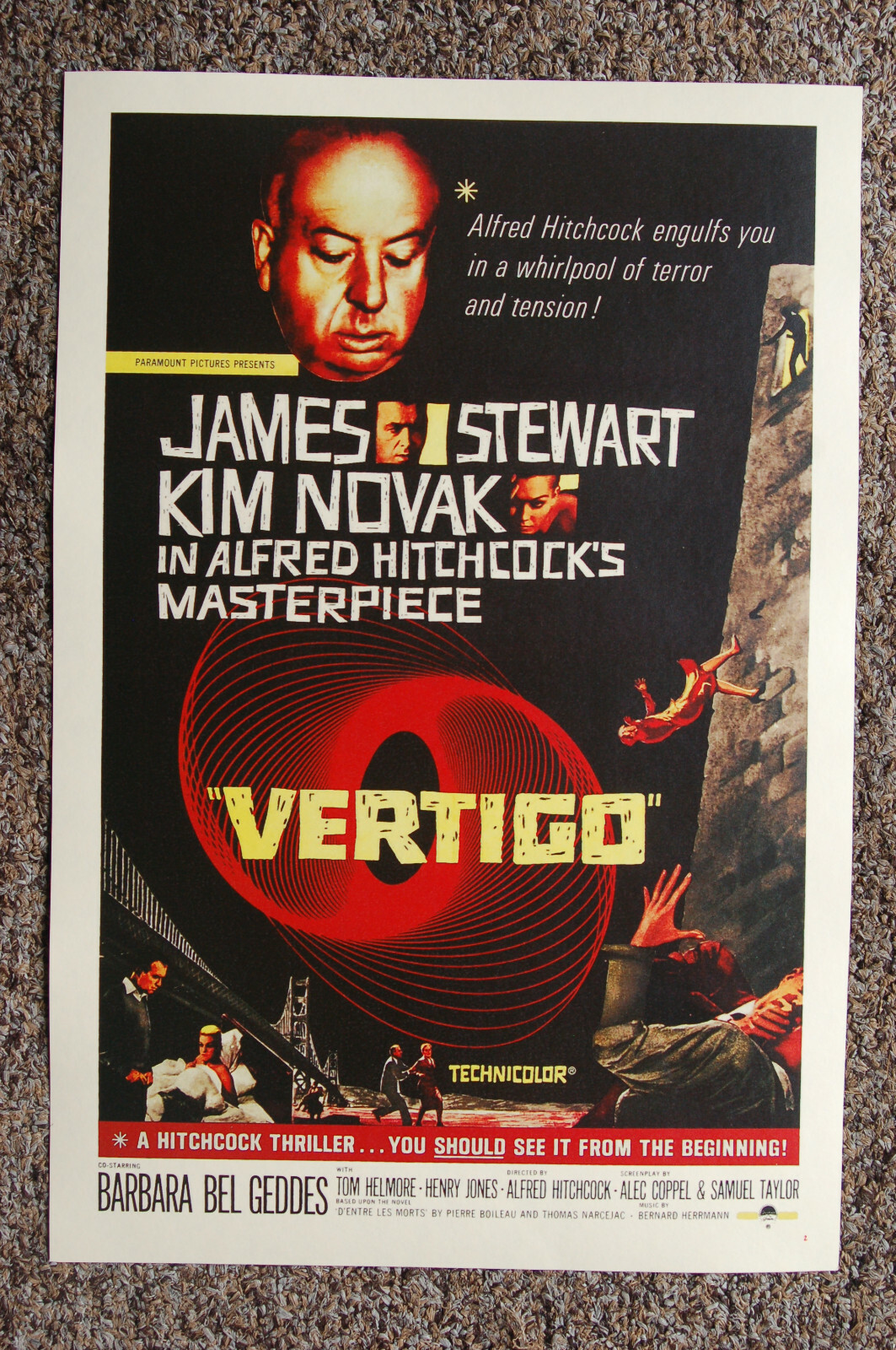 Vertigo #2 Lobby Card Movie Poster Alfred Hitchcock Vertigo #2 Lobby Card Movie Poster Alfred Hitchcock
