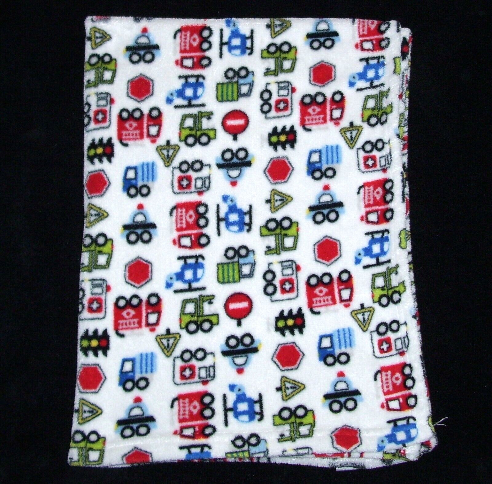 Baby Gear Ambulance Firetruck Helicopter Stoplight Blanket White Cutie Pie Baby Gear Ambulance Firetruck Helicopter Stoplight Blanket White Cutie Pie
