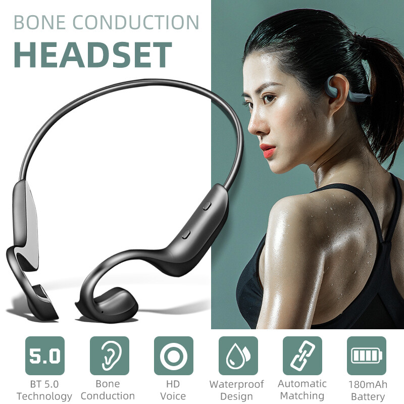 Bone Conduction Wireless Headset Outdoor Sport Bluetooth 5.0 Headphones Ear-hook Bone Conduction Wireless Headset Outdoor Sport Bluetooth 5.0 Headphones Ear-hook