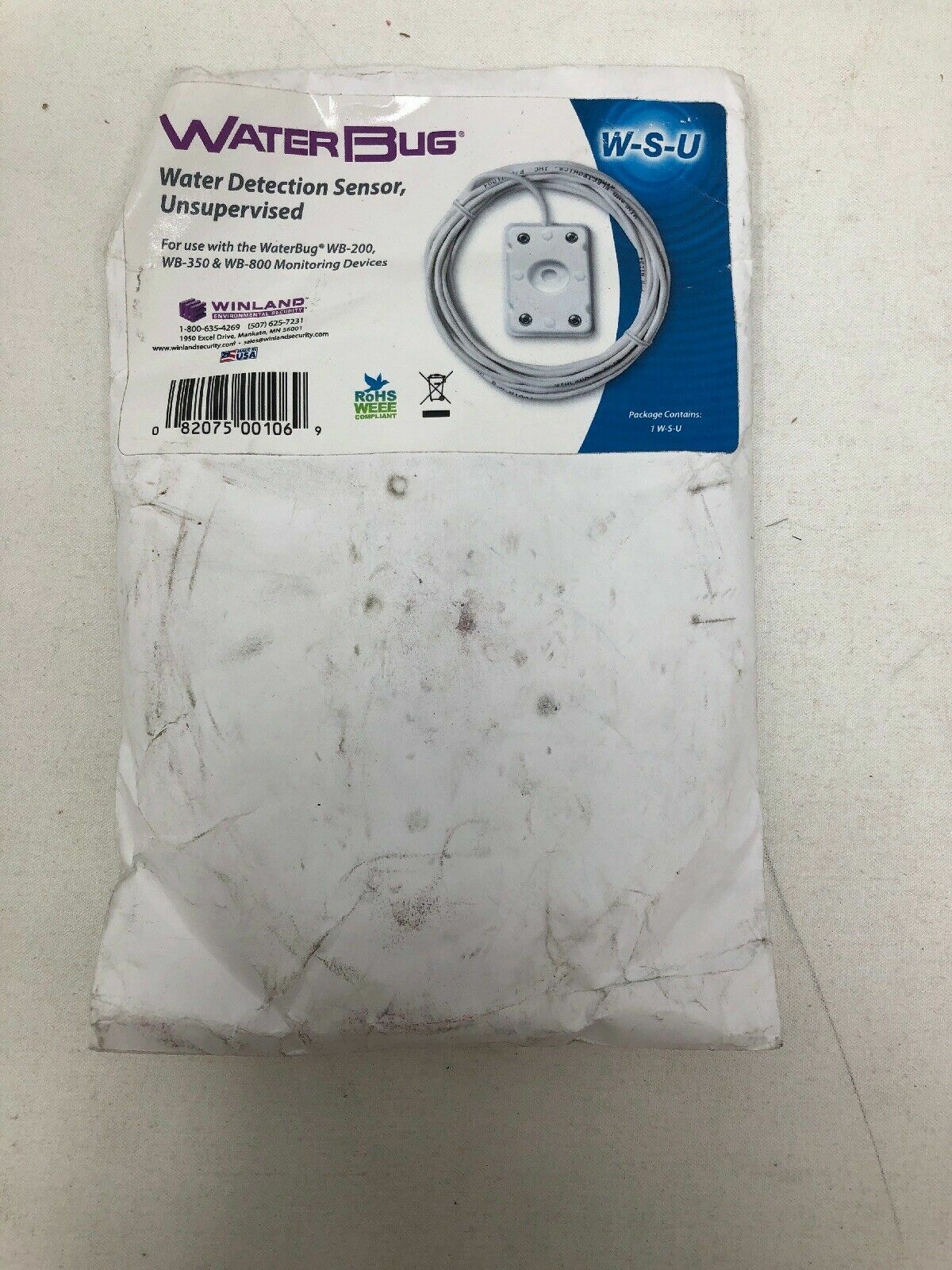 Winland Electronics W-S-U Enviroalert WaterBug Presence Standard Surface Sensor Winland Electronics W-S-U Enviroalert WaterBug Presence Standard Surface Sensor