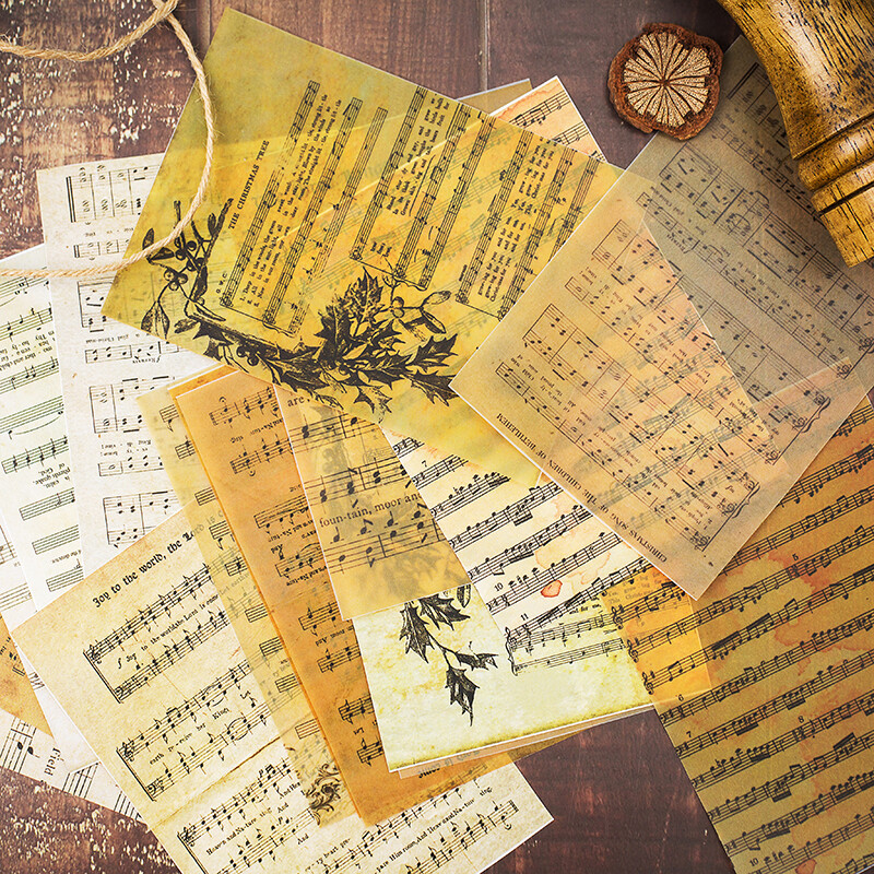 16 Pcs Music Book Pages Background Paper Junk Journal Planner Scrapbooking Decor 16 Pcs Music Book Pages Background Paper Junk Journal Planner Scrapbooking Decor
