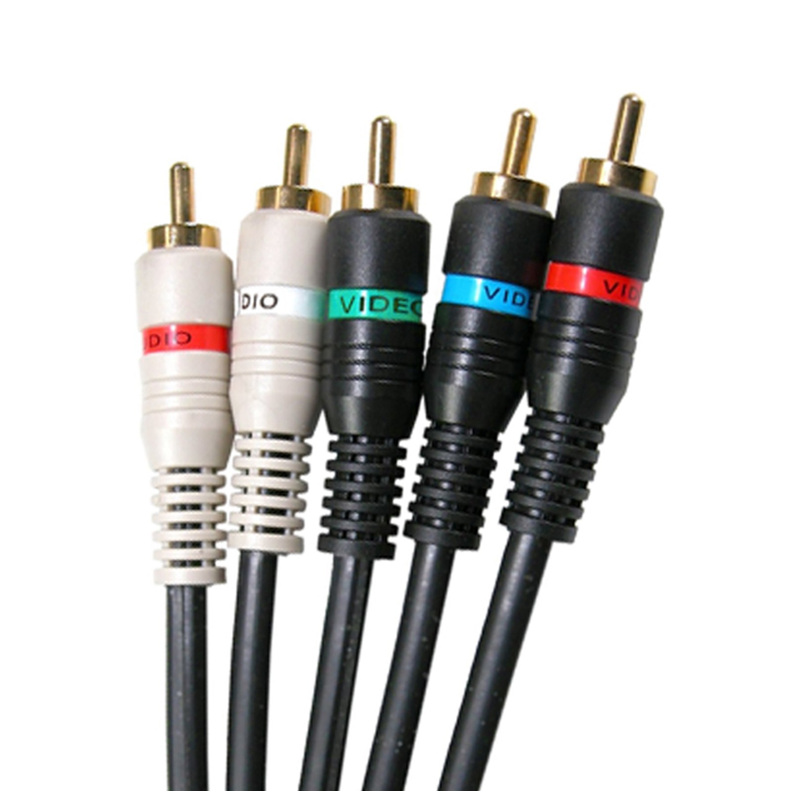 6ft White VIDEO Component Audio / Video Patch Cables 5 wires HD TV RCA COMPONENT 6ft White VIDEO Component Audio / Video Patch Cables 5 wires HD TV RCA COMPONENT