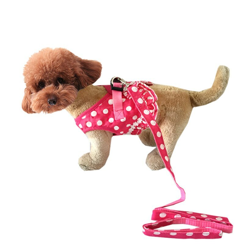 Luxury Dot Design Pet Dogs Chest Harness Small Puppy Supplies drop shipping Luxury Dot Design Pet Dogs Chest Harness Small Puppy Supplies drop shipping