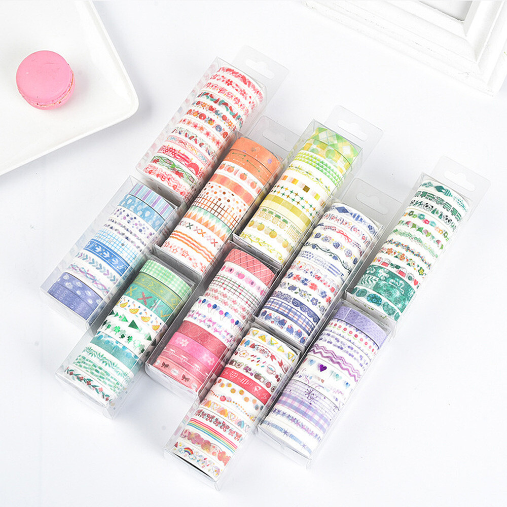 10x Gilrs Washi Tape Set Stickers Masking Tape School Stationery Supplies DIY 10x Gilrs Washi Tape Set Stickers Masking Tape School Stationery Supplies DIY