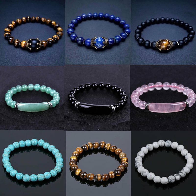 Tiger Eye Natural Stone Beaded Bracelet Women Men Elasticity Bangle Jewelry Gift Tiger Eye Natural Stone Beaded Bracelet Women Men Elasticity Bangle Jewelry Gift