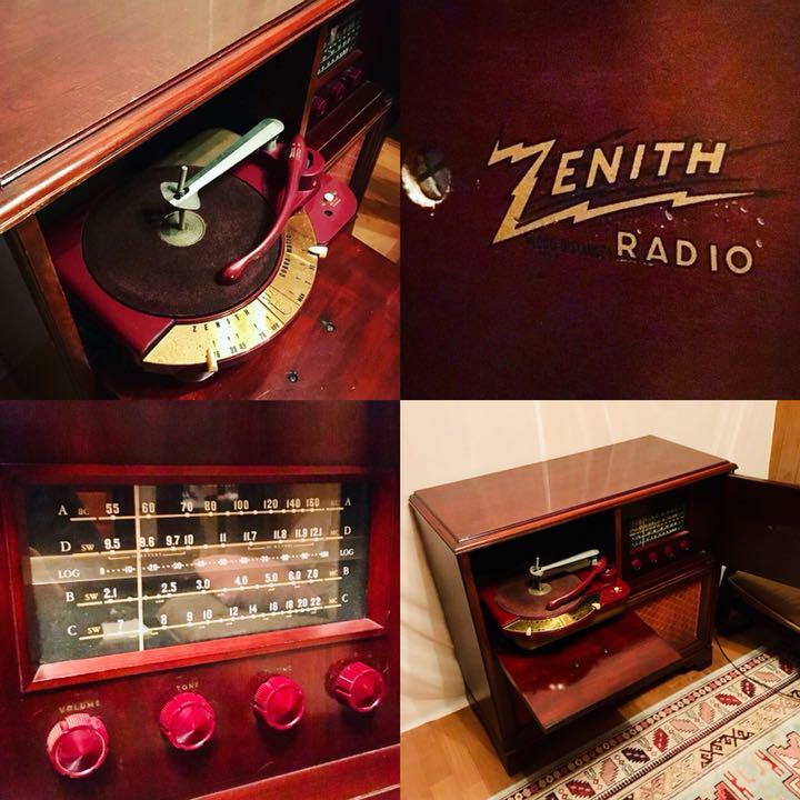American Electronics Radio Record Player Zenith Antique Very Rare Junk F/S H2