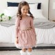 Waistband Spring Girl Dress Kids Dot Printed Long Sleeve Fashion Lace Hem Daily Waistband Spring Girl Dress Kids Dot Printed Long Sleeve Fashion Lace Hem Daily