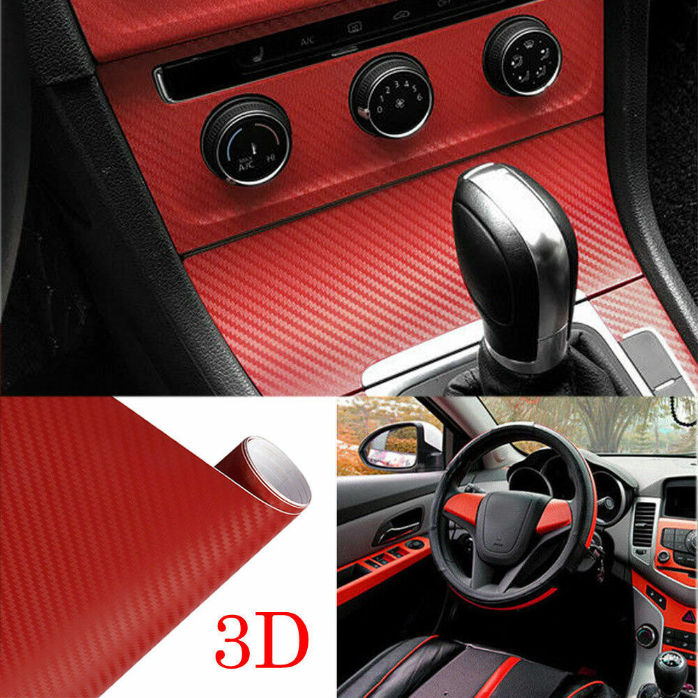 3D Car/tablet Red Interior Accessories Panel Carbon Fiber Vinyl Wrap Sticker 3D Car/tablet Red Interior Accessories Panel Carbon Fiber Vinyl Wrap Sticker