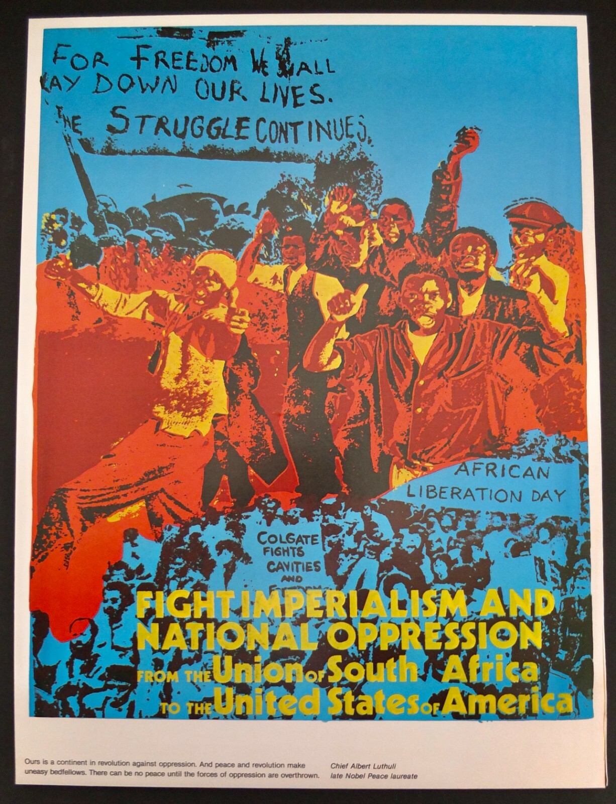 Vintage Union Of South Africa Freedom Poster To The United States 17″ X 12 1/4″