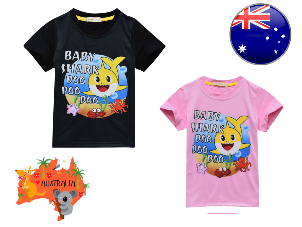 AU Fashion Baby Shark Pyjamas Sleepwear Short Sleeves T-Shirt Costume Kids Girls AU Fashion Baby Shark Pyjamas Sleepwear Short Sleeves T-Shirt Costume Kids Girls