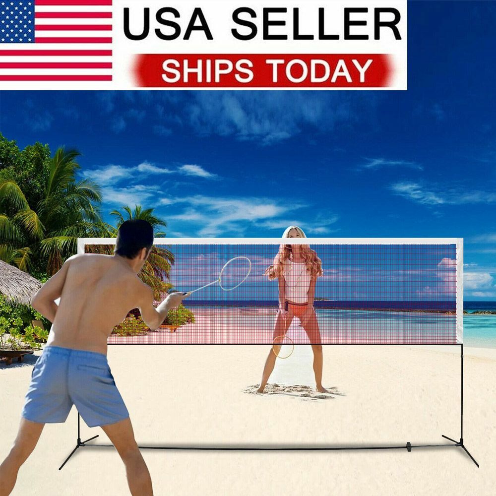 Badminton Tennis Volleyball Net Sports Mesh For Beach Garden Indoor Outdoor 20FT