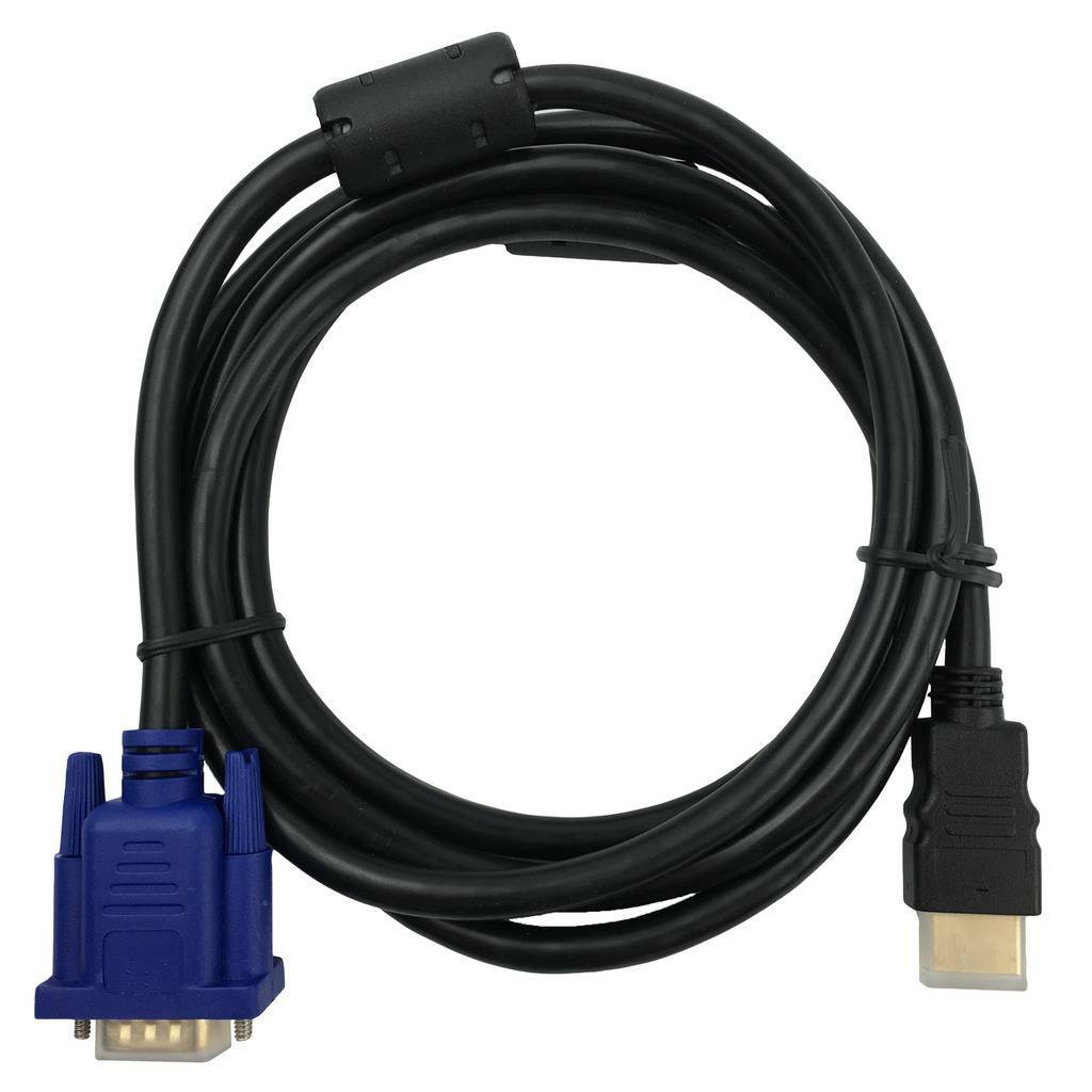 HDMI Male to VGA Male Cable Adapter Monitor Lead HD 15Pin 1080P Converter Laptop