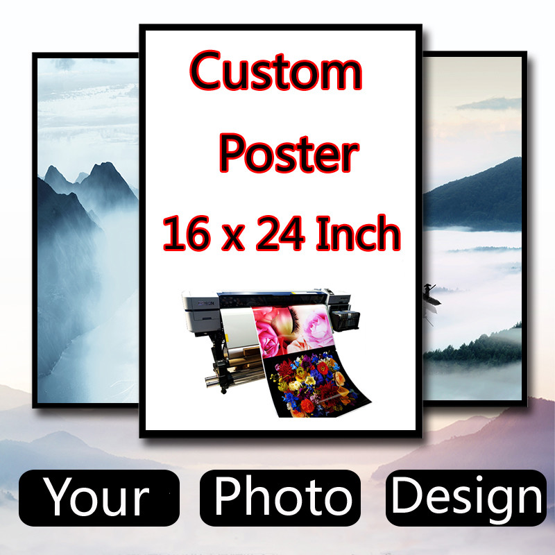 Custom Poster Design 16 x 24 inch Printing Thin Silk Fabric (Not with frame)