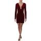 Aqua Womens Red Velvet Twist-Front Party Bodycon Dress XS 3885 Aqua Womens Red Velvet Twist-Front Party Bodycon Dress XS 3885
