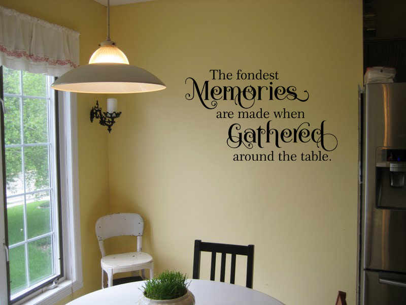 FONDEST MEMORIES KITCHEN DINING ROOM STICKER VINYL WALL ART DECOR DECAL QUOTE FONDEST MEMORIES KITCHEN DINING ROOM STICKER VINYL WALL ART DECOR DECAL QUOTE