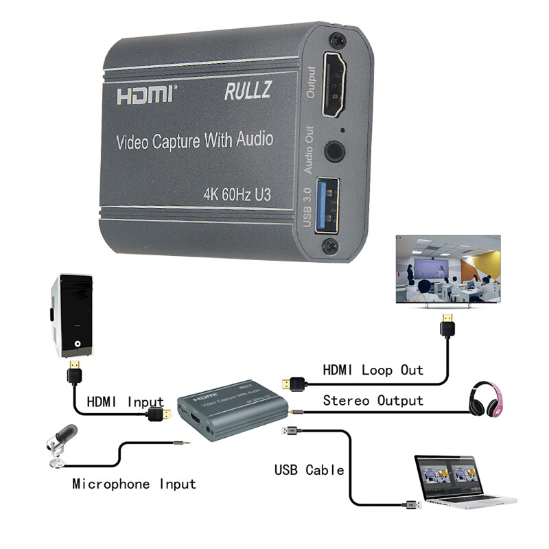 4K HDMI To USB 3.0 2.0 Audio Video Capture Card 1080p 60fps Game Live Streaming 4K HDMI To USB 3.0 2.0 Audio Video Capture Card 1080p 60fps Game Live Streaming