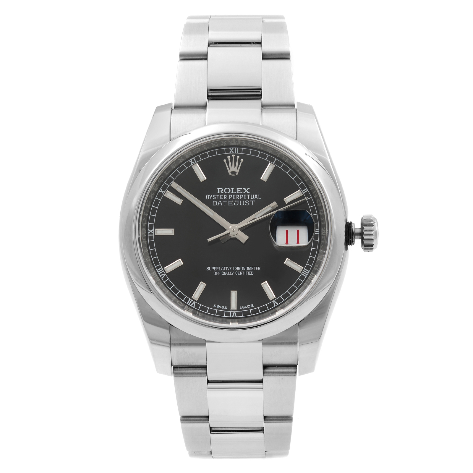 Rolex Datejust Roulette Date 36mm Steel Black Dial Automatic Mens Watch 116200 Rolex Datejust Roulette Date 36mm Steel Black Dial Automatic Mens Watch 116200